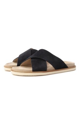 Brunello Cucinelli: Синие шлёпанцы 