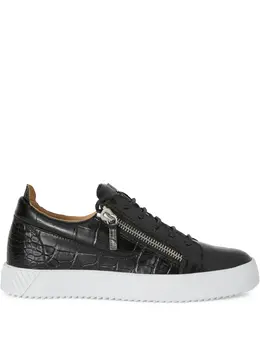 Giuseppe Zanotti: Чёрные кроссовки  Frankie