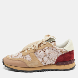 Valentino: Розовые кроссовки  Rockrunner