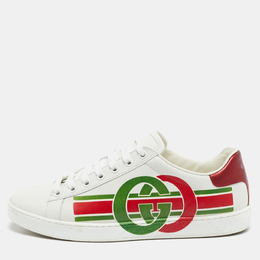 Gucci: Белые кроссовки  Interlocking G