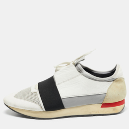 Balenciaga: Белые кроссовки  Race Runner