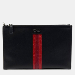 Prada: Чёрный клатч 