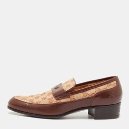 Gucci: Бежевые мокасины  GG