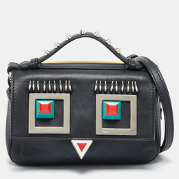 Fendi: Чёрная сумка через плечо  Baguette