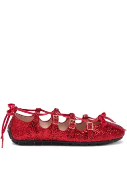 Simone Rocha: Красные балетки 