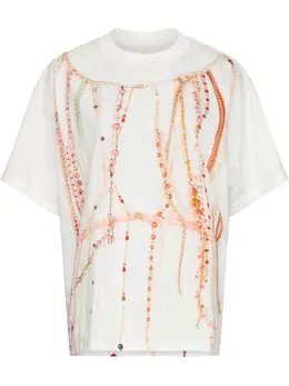 MM6 Maison Margiela: Белая футболка 