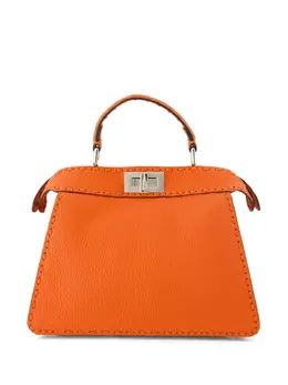 FENDI: Оранжевая сумка-шоппер  Peekaboo ISeeU