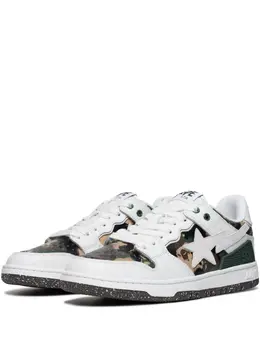 A BATHING APE®: Белые кроссовки 