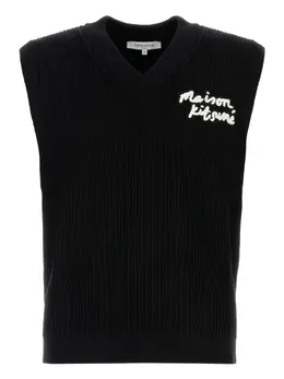 Maison Kitsuné: Чёрный жилет 