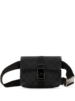Gucci Pre-Owned: Чёрная поясная сумка 