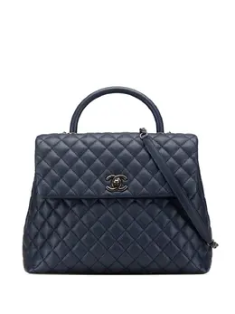 CHANEL Pre-Owned: Голубая сумка на руку 