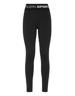 Plein Sport: Чёрные легинсы 
