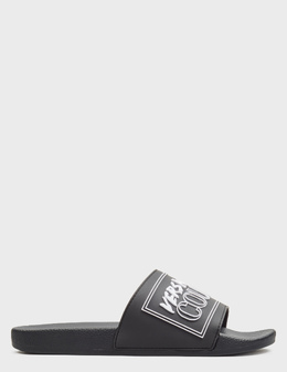 VERSACE JEANS COUTURE: Чёрные шлёпанцы 