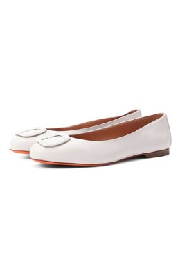 Santoni: Белые балетки 