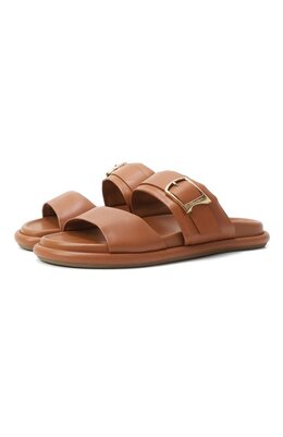 Santoni: Коричневые шлёпанцы 