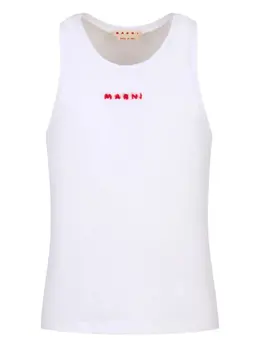 Marni: Белая майка 