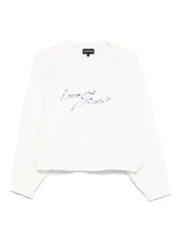 Emporio Armani: Белый свитшот 