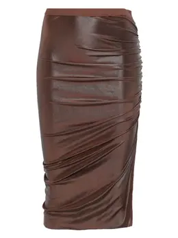 Rick Owens Lilies: Коричневая юбка 
