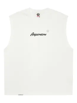 AAPE BY *A BATHING APE®: Белая футболка 