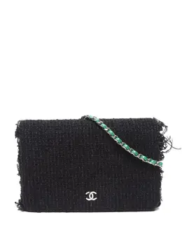 CHANEL Pre-Owned: Чёрная сумка через плечо 
