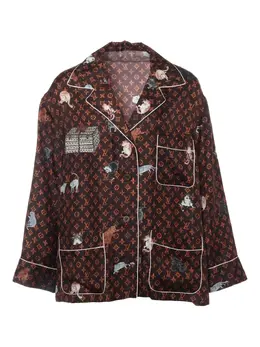 Louis Vuitton Pre-Owned: Тёмная рубашка 
