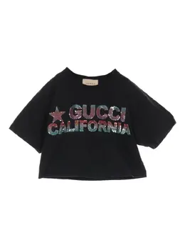 Gucci Pre-Owned: Чёрная футболка 