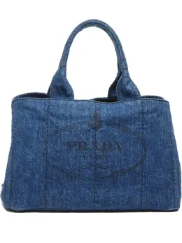 Prada Pre-Owned: Синяя сумка-шоппер 