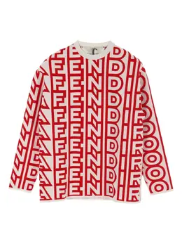 Fendi Pre-Owned: Жаккардовый свитер 