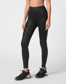 Plein Sport: Чёрные легинсы 