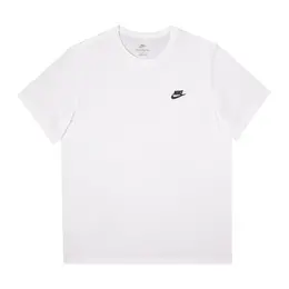 NIKE: Белая футболка  Club