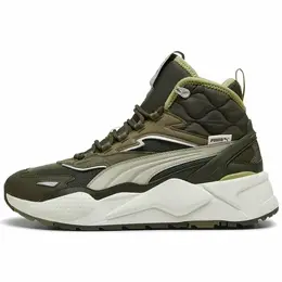 PUMA: Зелёные кроссовки  RS-X