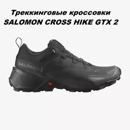 Salomon: Чёрные кроссовки 