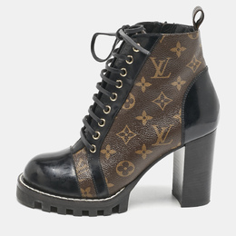 Louis Vuitton: Чёрные ботинки 