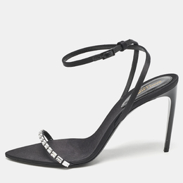 Saint Laurent Paris: Чёрные сандалии 