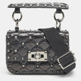 Valentino: Чёрная сумка через плечо  Rockstud Spike