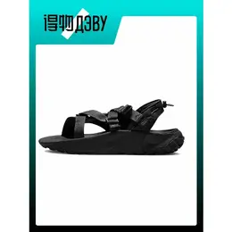 NIKE: Чёрные сандалии 