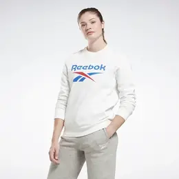 Reebok: Белый свитшот 