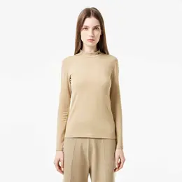 LACOSTE: Бежевый свитер 