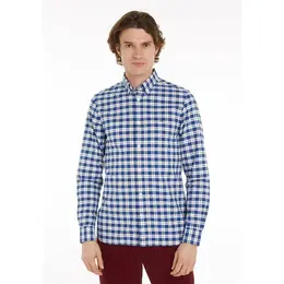 TOMMY HILFIGER: Синяя рубашка 