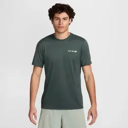 NIKE: Зелёная футболка  Dri FIT
