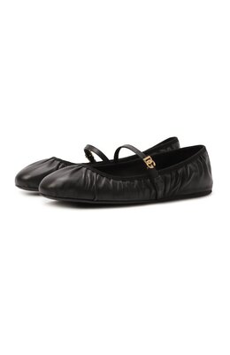 Dolce & Gabbana: Чёрные балетки  Vally