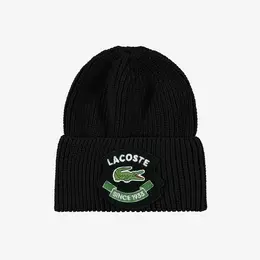 LACOSTE: Чёрная шапка 