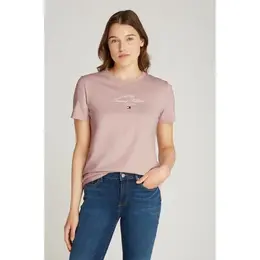 TOMMY HILFIGER: Розовая футболка 