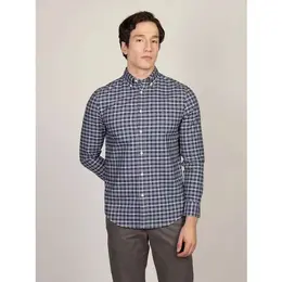 TOMMY HILFIGER: Синяя рубашка 