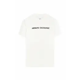 Armani Exchange: Белая футболка 