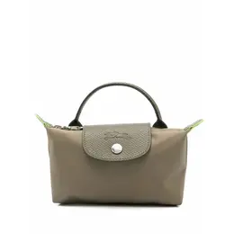 Longchamp: Зелёная сумка  Le Pliage Original