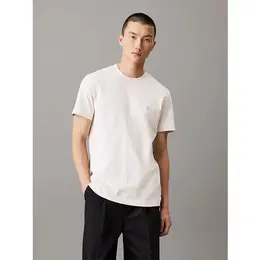 Calvin Klein Jeans: Бежевая футболка 