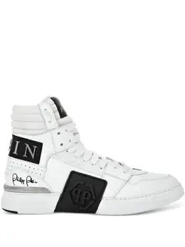 Philipp Plein: Белые кроссовки 