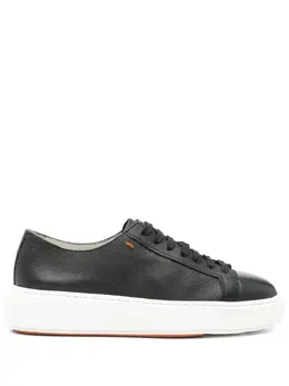Santoni: Чёрные кроссовки 