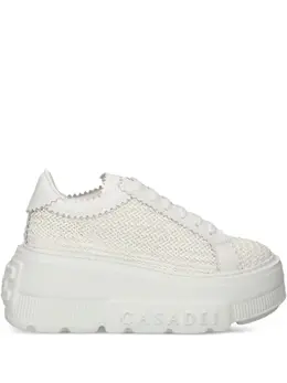 Casadei: Белые кроссовки 